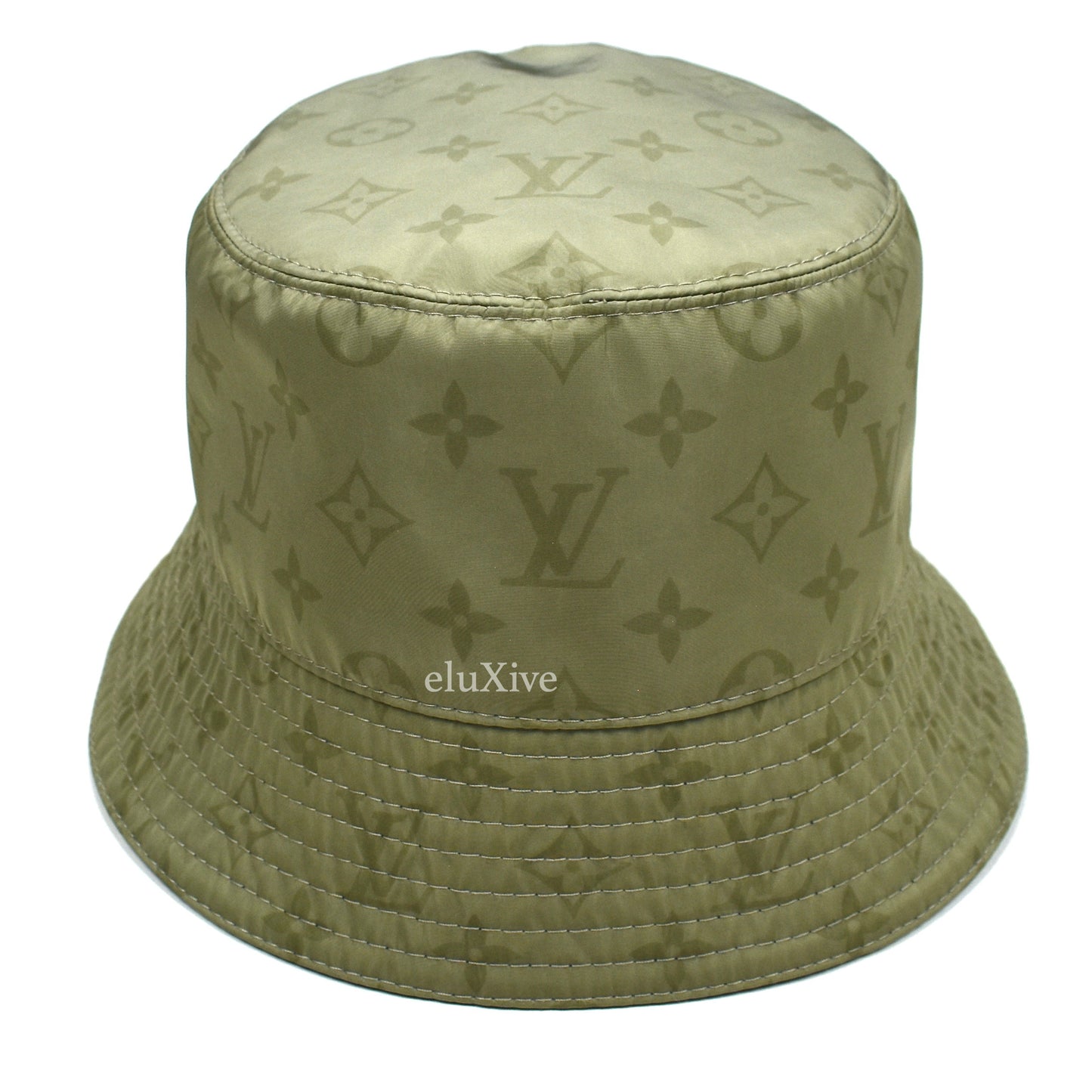 Louis Vuitton - Beige Monogram Reversible Rain Bucket Hat – eluXive