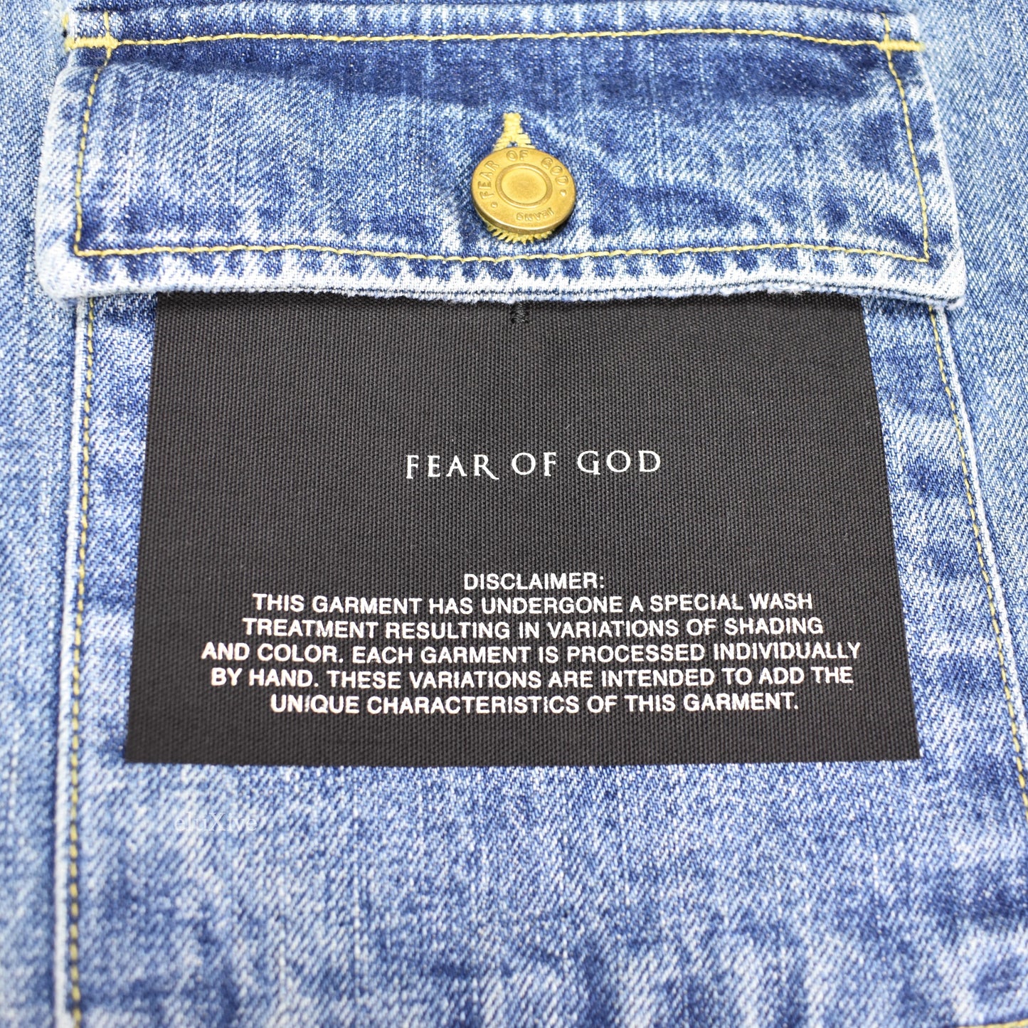 Fear of God - Washed Denim Corduroy Collar Jacket