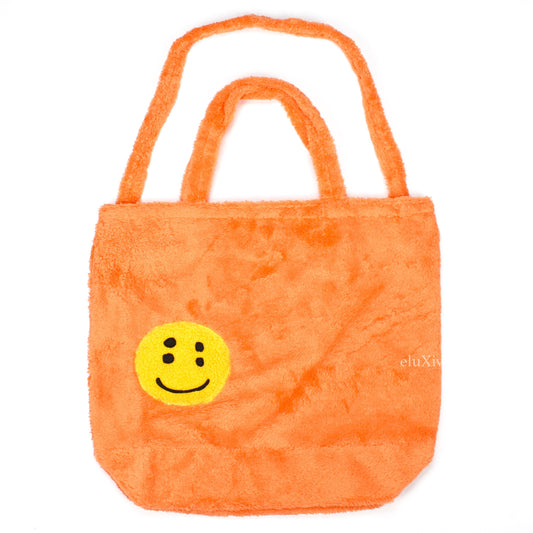 Cactus Plant Flea Market - Smiley Face Fur Tote Bag (Orange)
