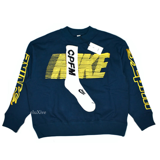 Cactus Plant Flea Market x Nike - CPFM Logo Sock Crewneck Sweatshirt