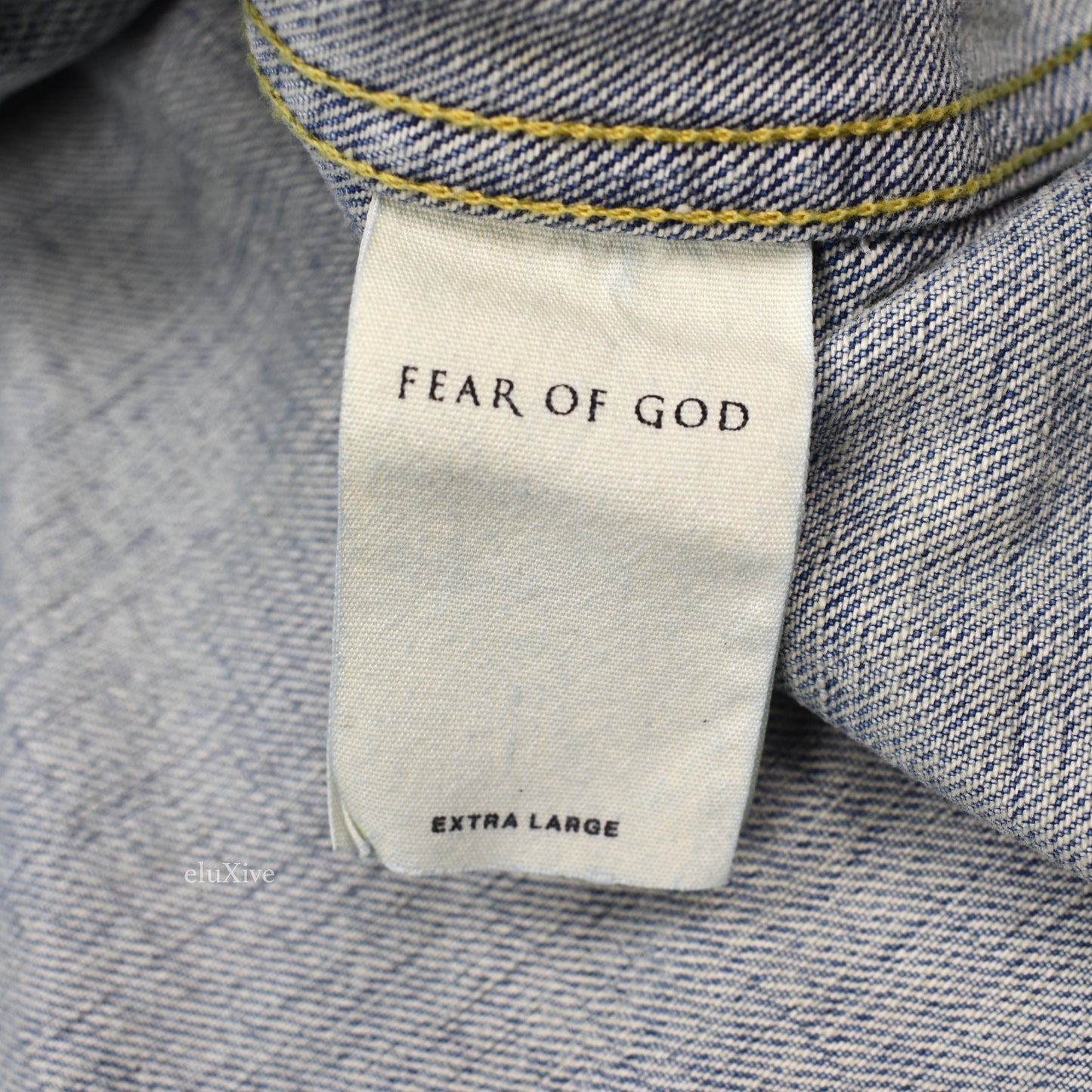 Fear of God - Washed Denim Corduroy Collar Jacket