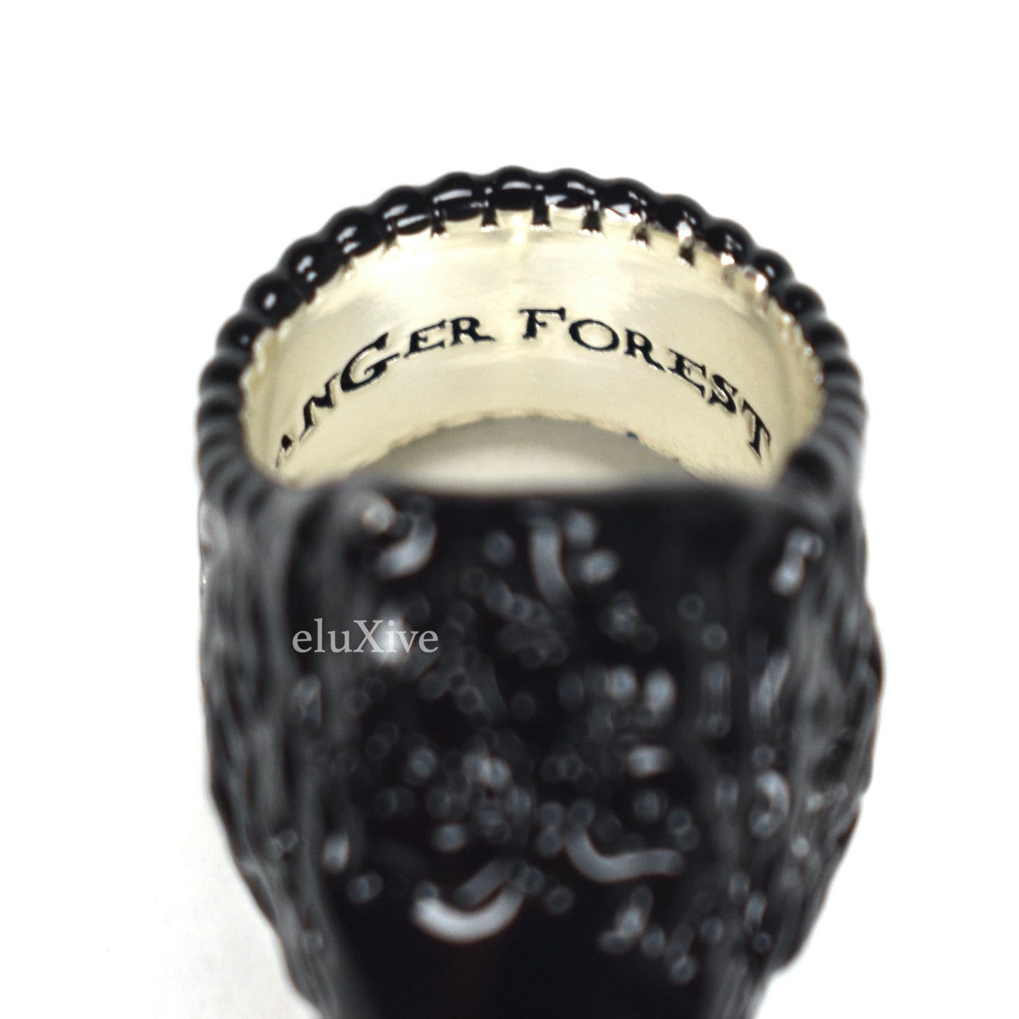 Gucci - Silver / Black Anger Forest Eagle Statement Ring