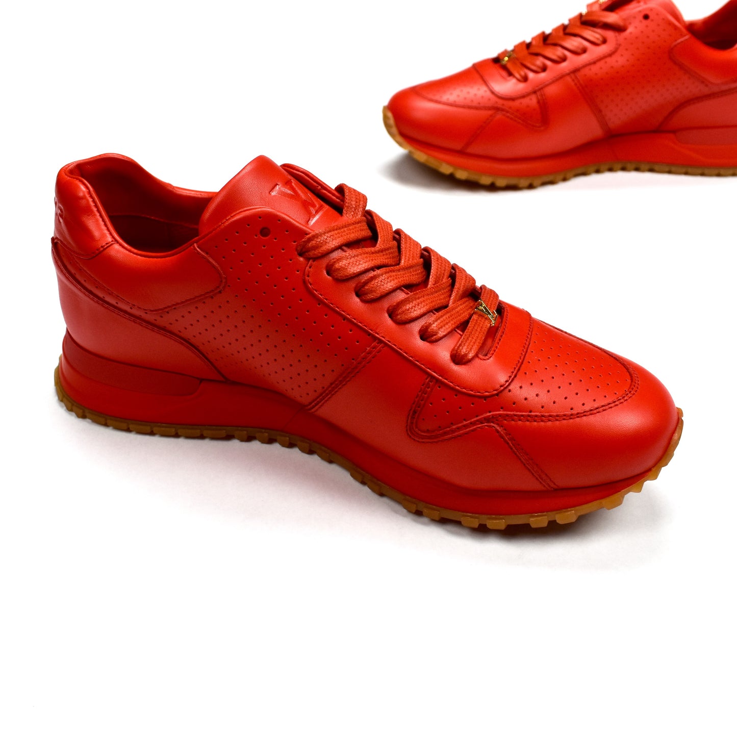 Louis Vuitton x Supreme - Red Leather Run Away Sneakers