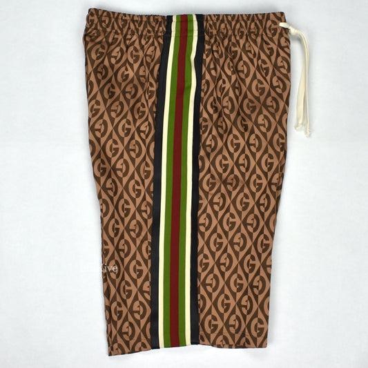 Gucci - Rhombus Monogram Woven Web Stripe Shorts