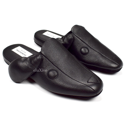 Thom Browne - Black Leather 'Hector' Dog Slippers