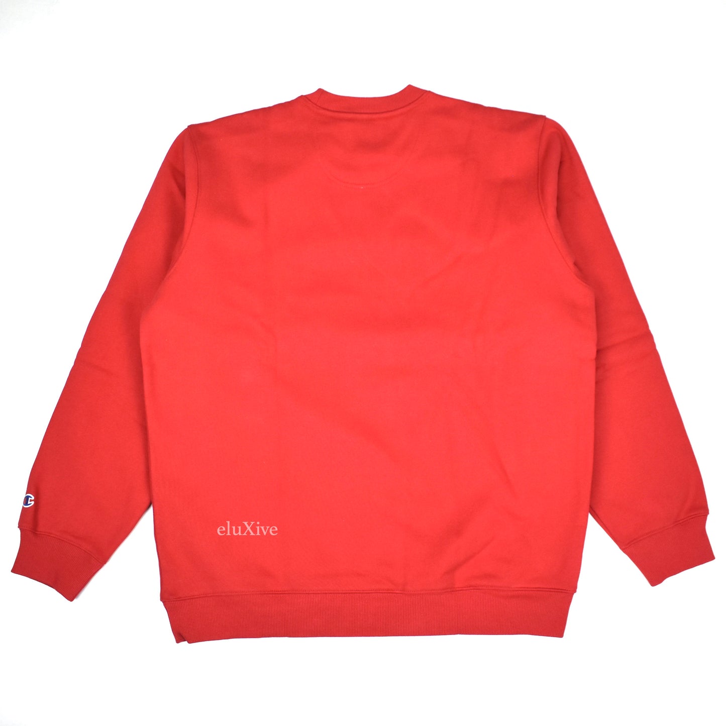Supreme x Champion - Red 'Stay in School' Logo Sweatshirt