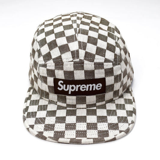 Supreme - Brown Box Logo Checkered Hat