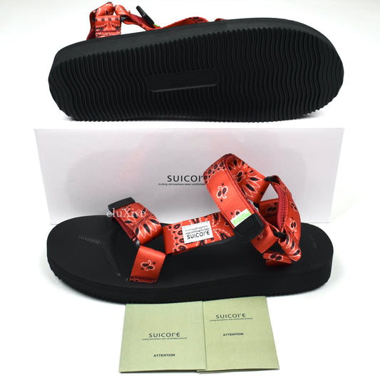Suicoke - Depa Cab Strap Sandals (Red Bandana Paisley)