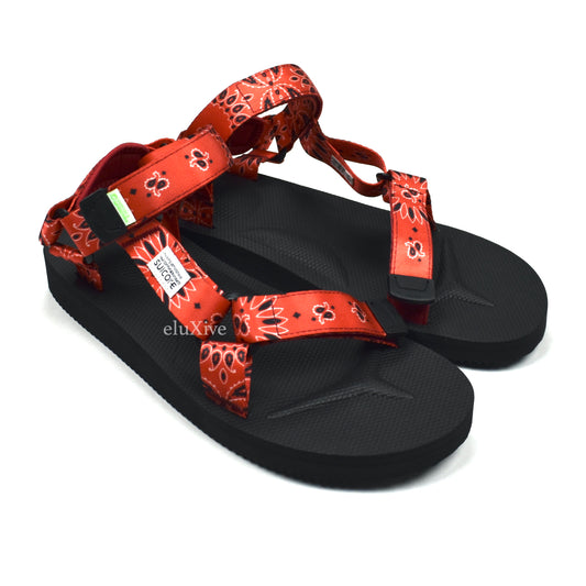 Suicoke - Depa Cab Strap Sandals (Red Bandana Paisley)