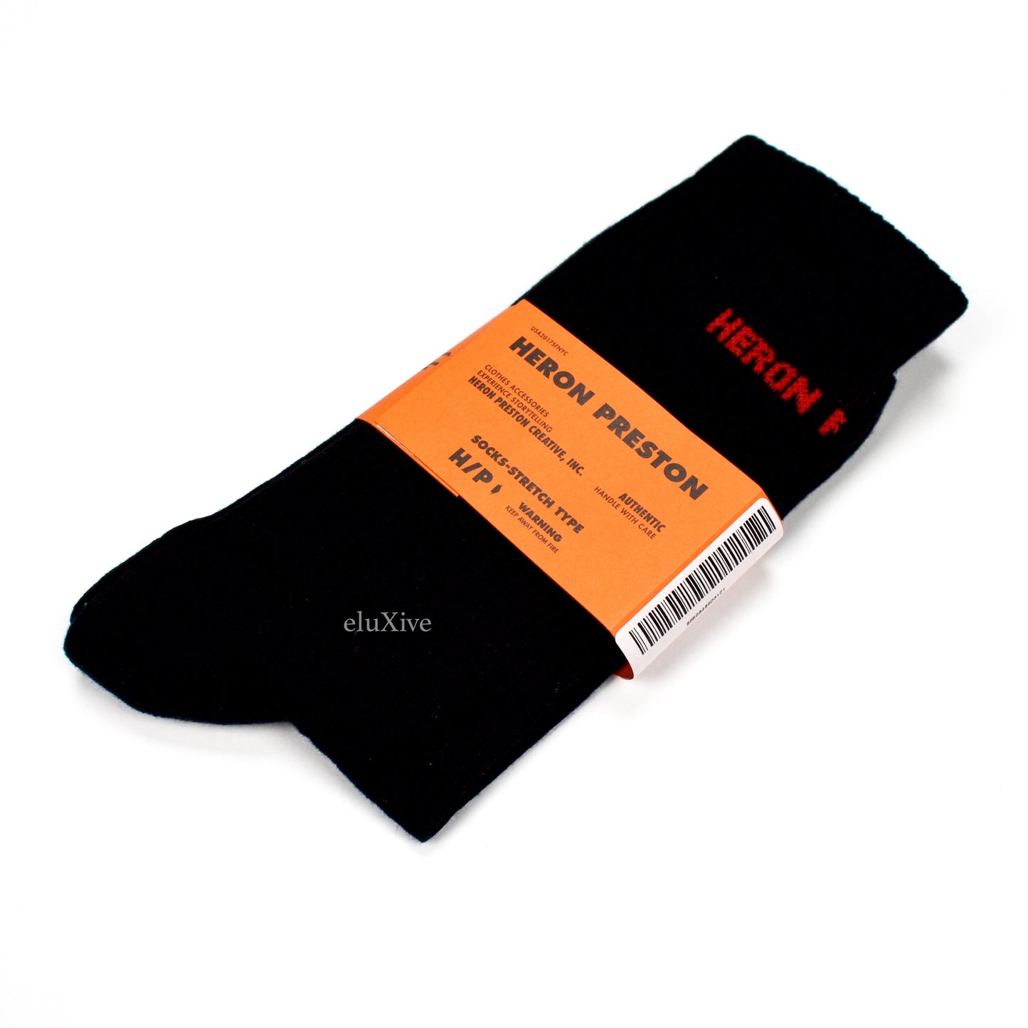 Heron Preston - Black Logo Knit Socks