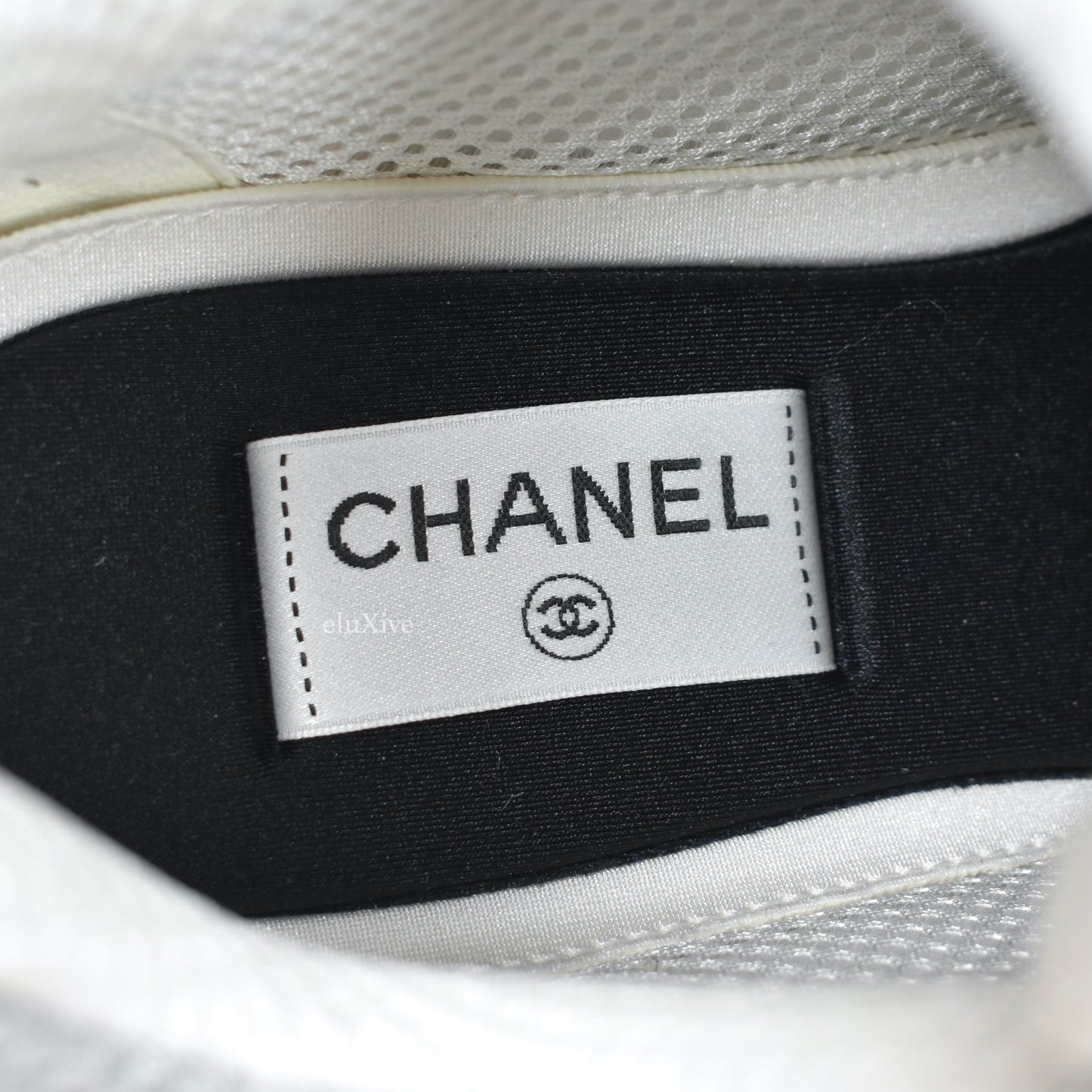 Chanel - Classic Monogram Logo Trainer (Metallic Silver)
