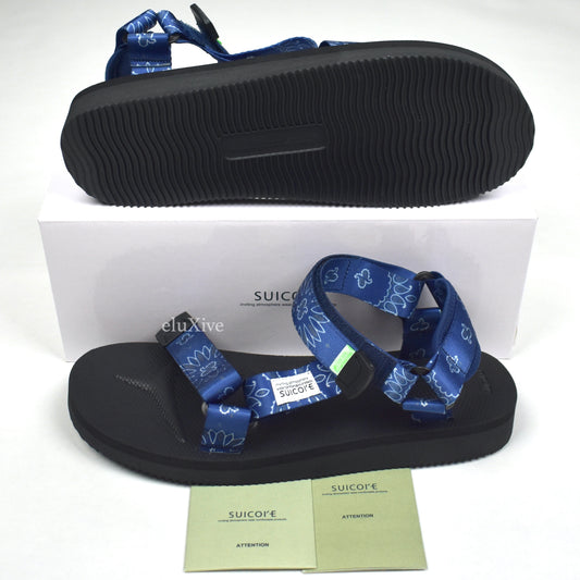 Suicoke - Depa Cab Strap Sandals (Blue Bandana Paisley)