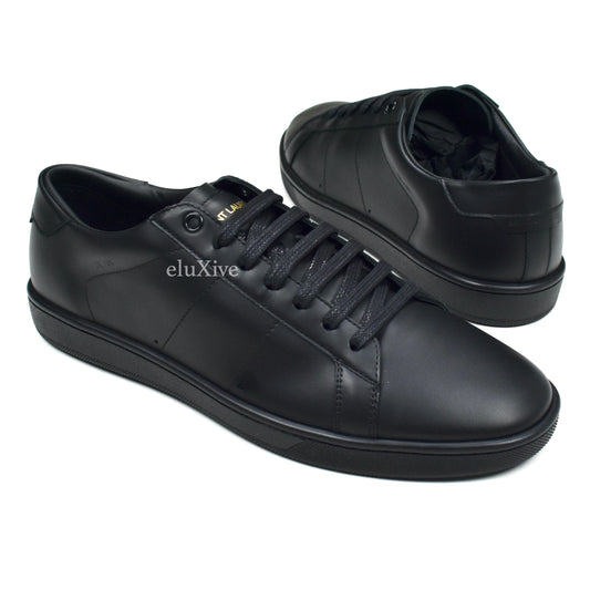 Saint Laurent - Black Leather SL 01 Low Top Sneakers