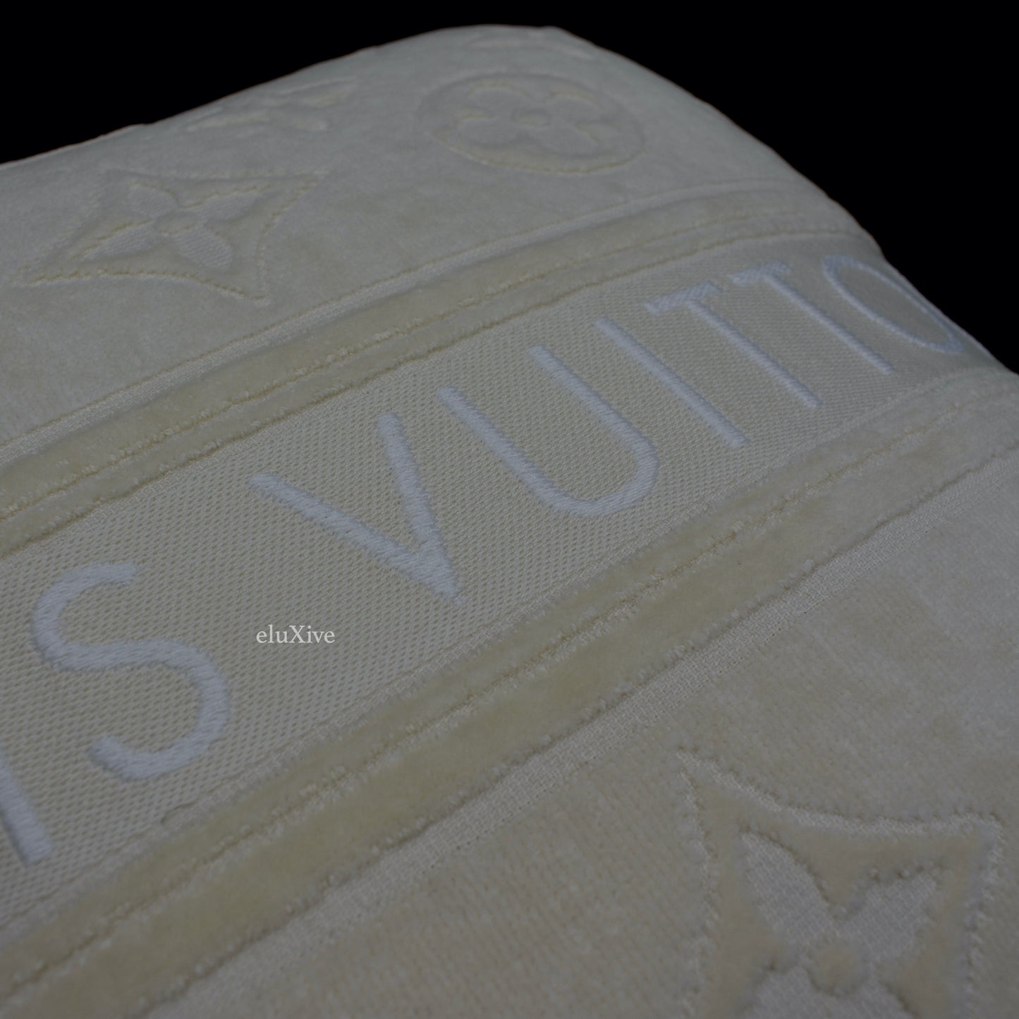 Louis Vuitton - Cream Beige LV Monogram Woven Pillow