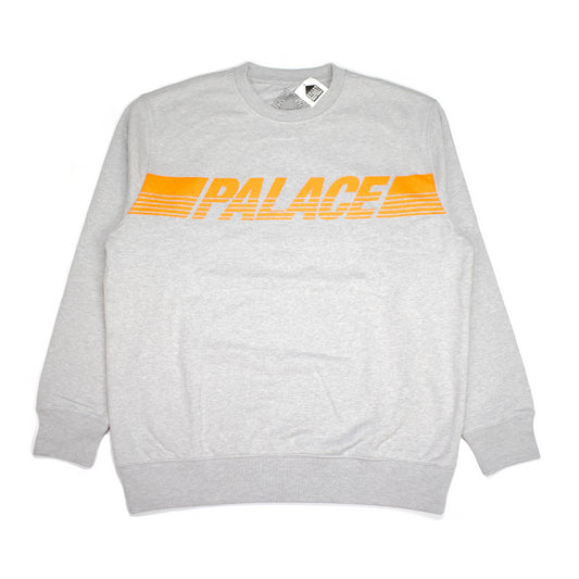 Palace - Gray Line Logo Sweatshirt