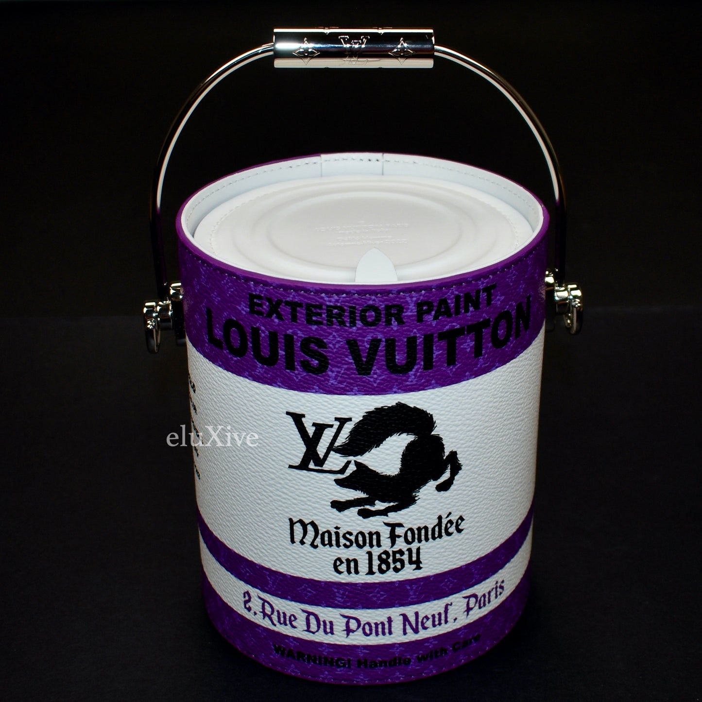 Louis Vuitton - LV Paint Gallon Can / Leather Bucket Bag (Purple) – eluXive