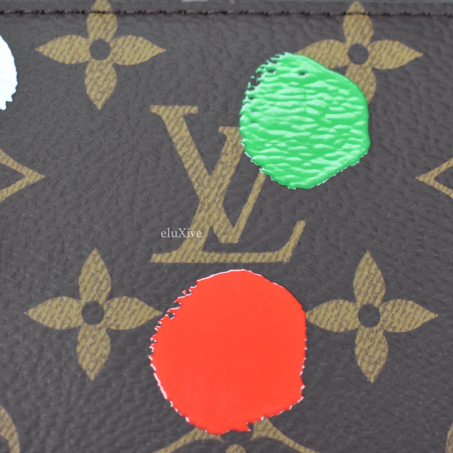FLAWED Louis Vuitton yayoi kusama monogram zippy wallet yellow pumpkin  paint dot