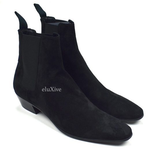 Saint Laurent - Black Suede Dylan Chelsea Boots