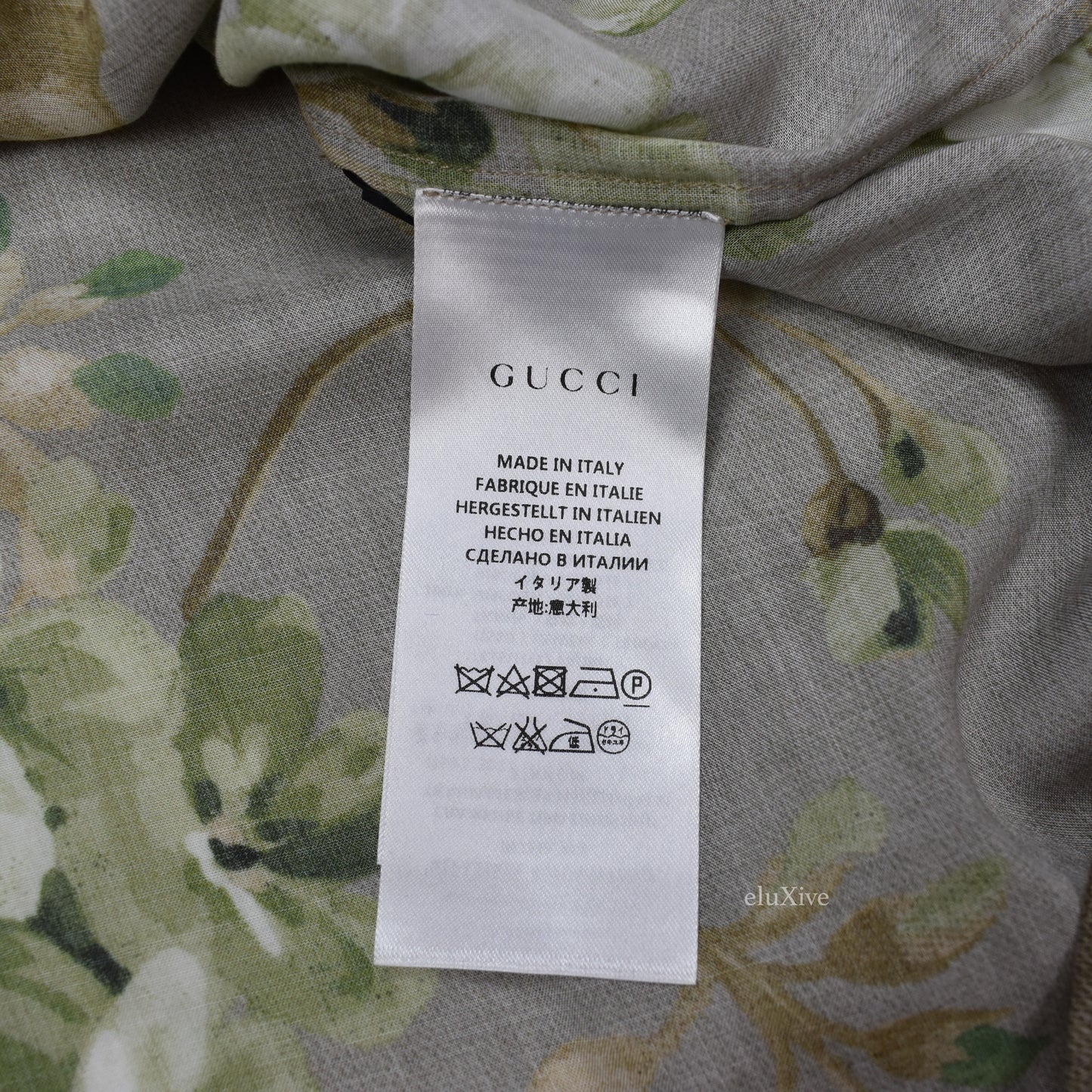 Gucci - Beige Blooms Print Viscose Shirt