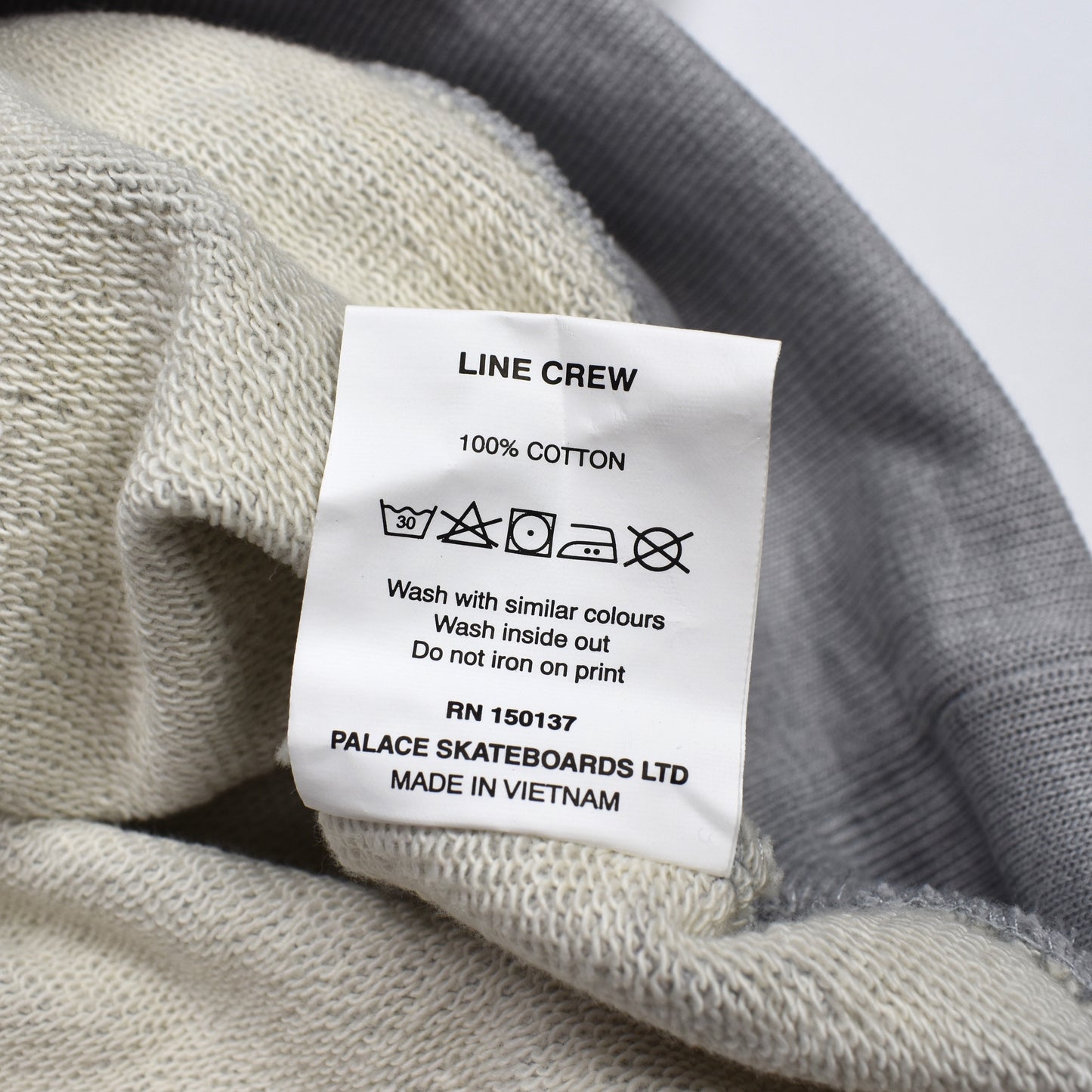 Palace - Gray Line Logo Sweatshirt