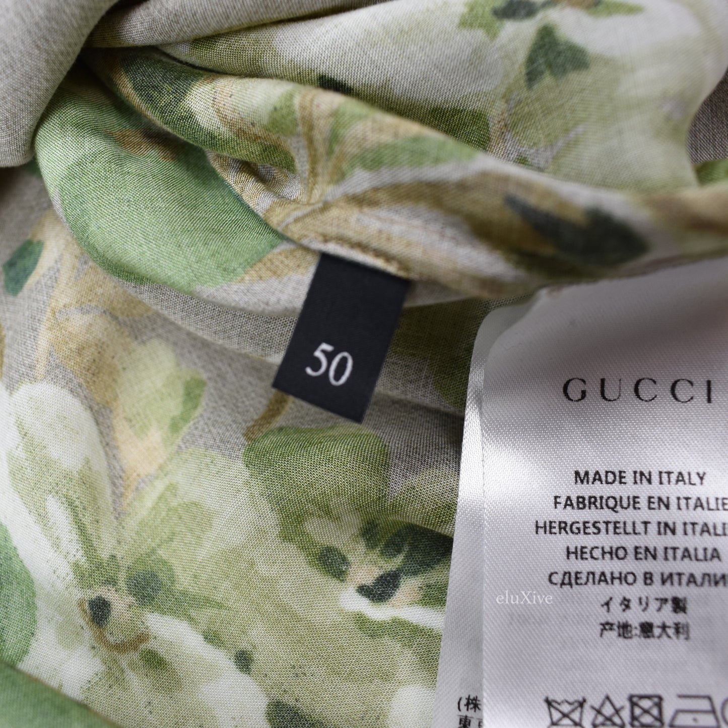 Gucci - Beige Blooms Print Viscose Shirt