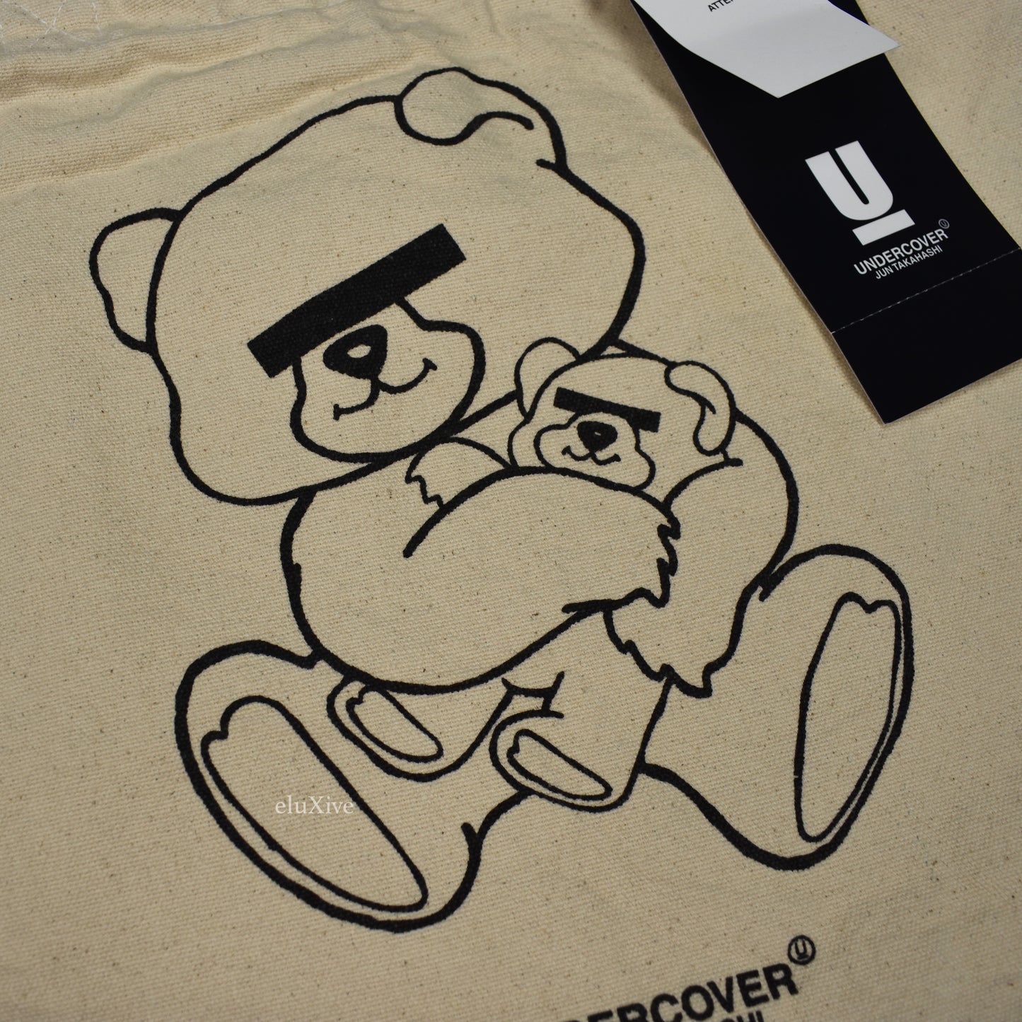 Undercover - Beige Bear Logo Tote Bag