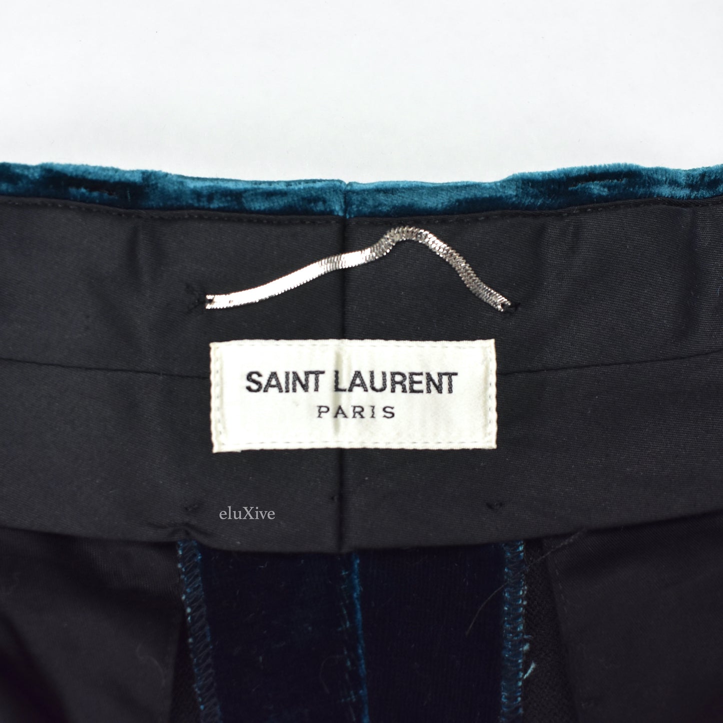 Saint Laurent - Turquoise Heavyweight Velvet Pants