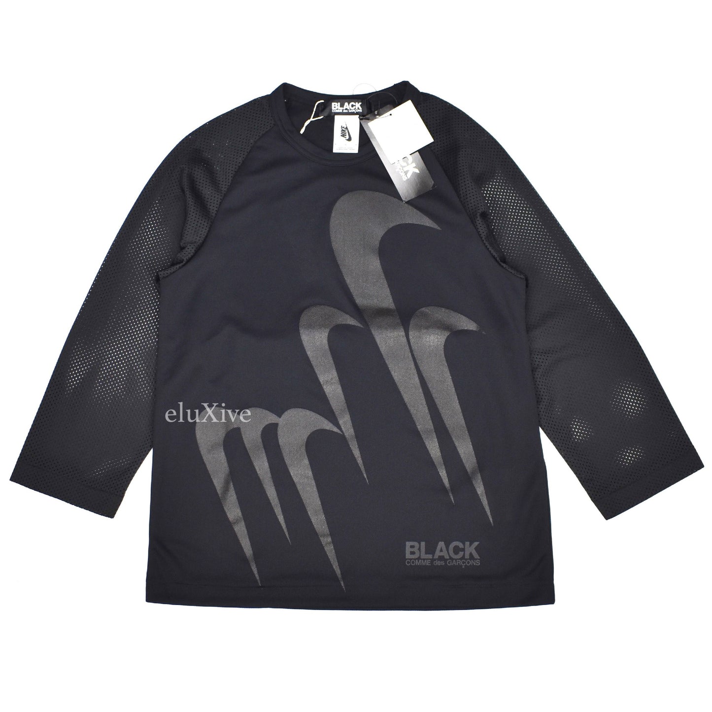 Comme des Garcons x Nike - CDG Black Logo 3/4 Sleeve Shirt