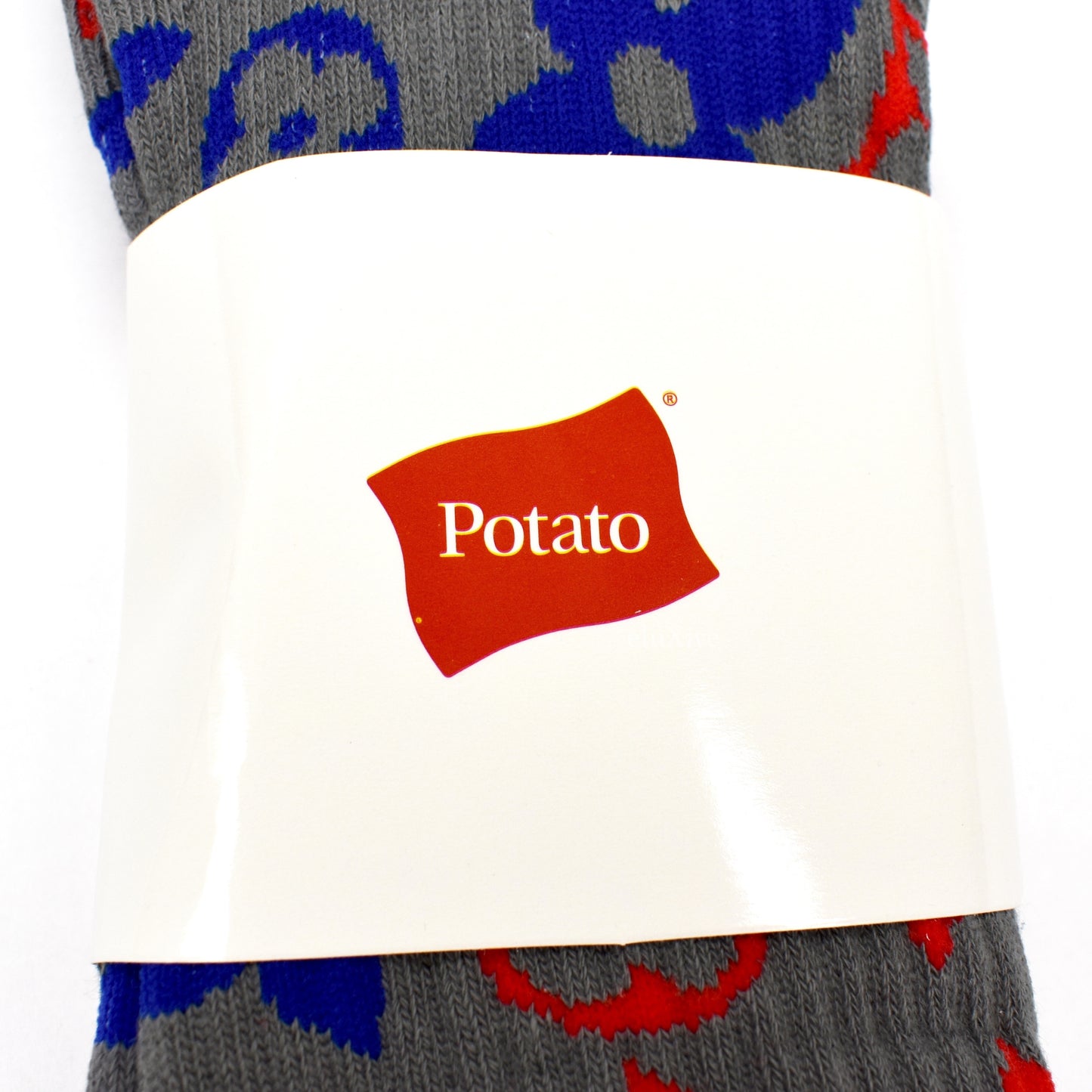 Imran Potato - Gray 'LV’ Logo Knit Socks