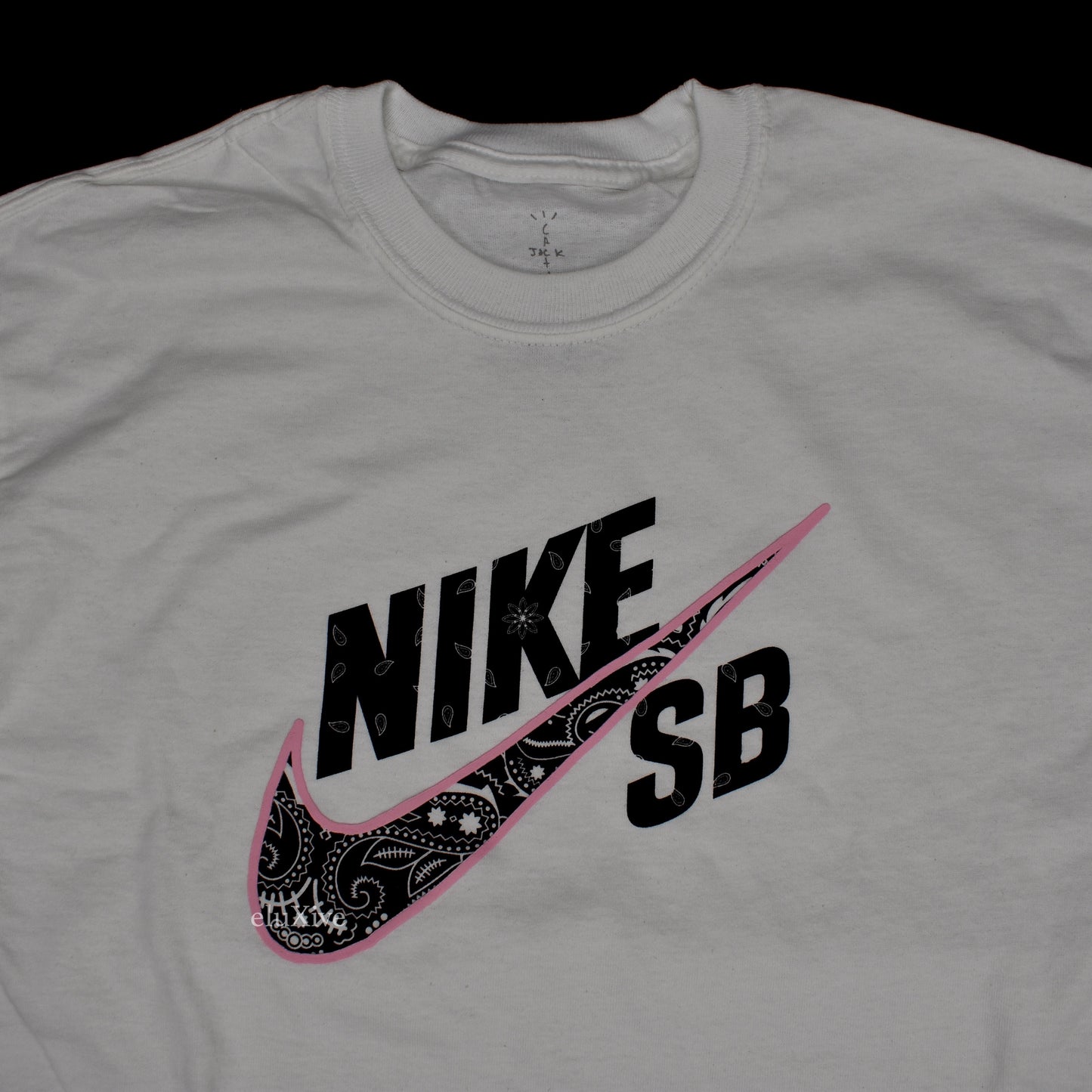 Nike x Travis Scott - Paisley SB Logo L/S T-Shirt (White)