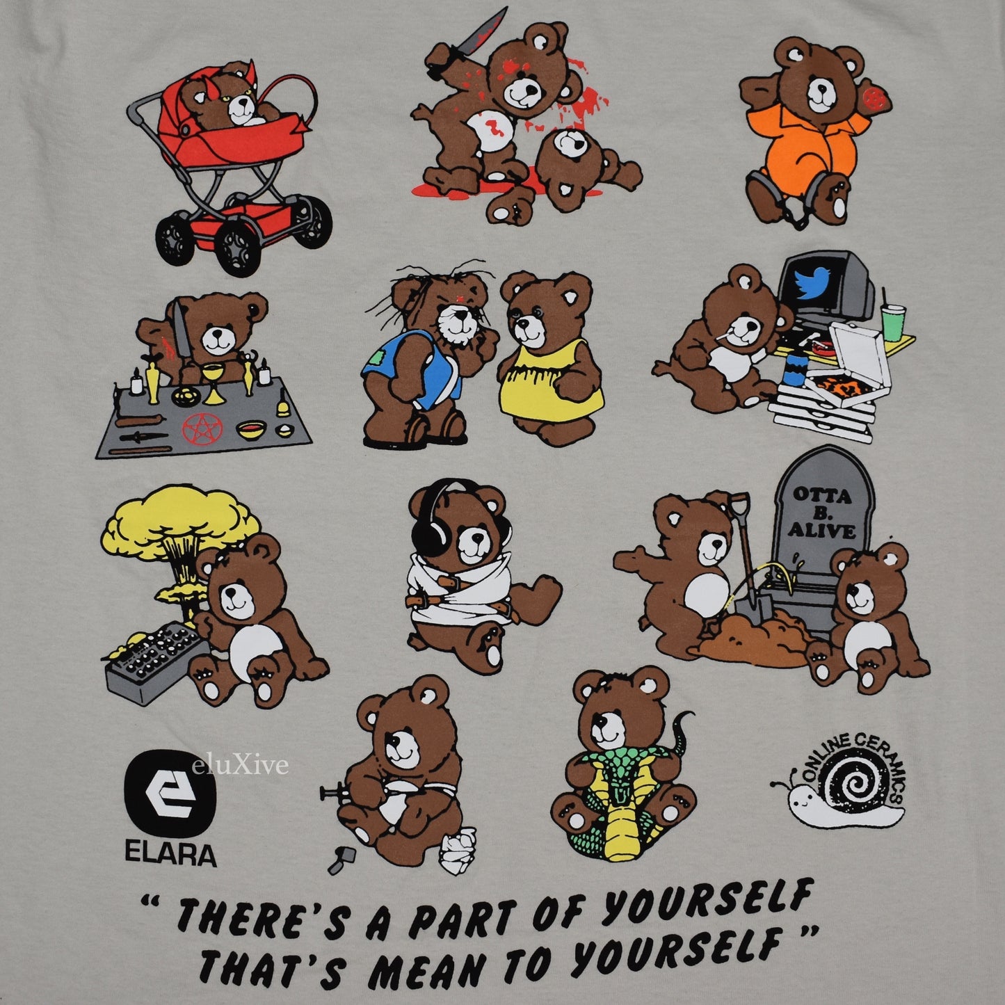 Online Ceramics x Elara - Mayhem Bears Logo T-Shirt (Beige)