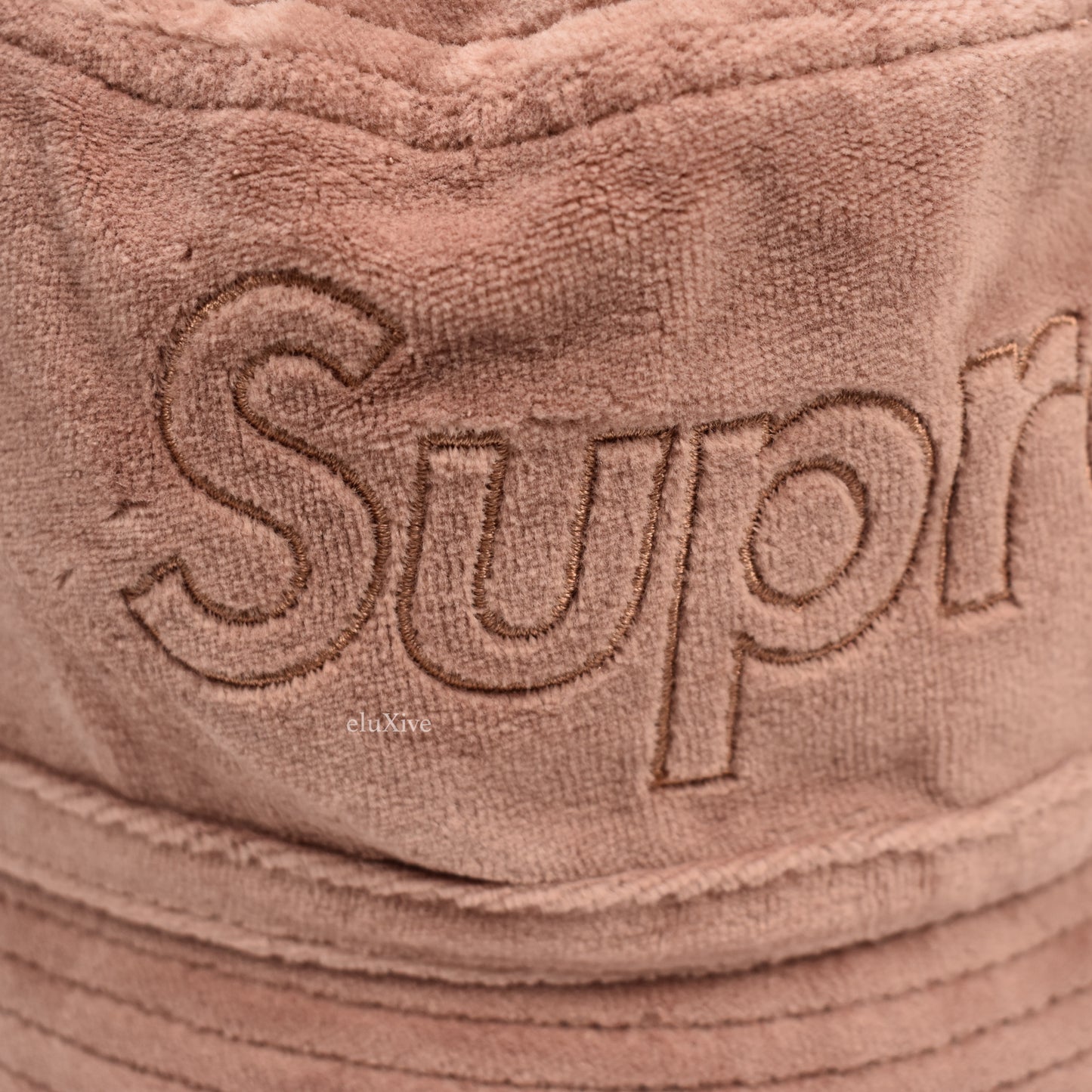 Supreme x Lacoste - Light Maroon Velour Crusher Hat