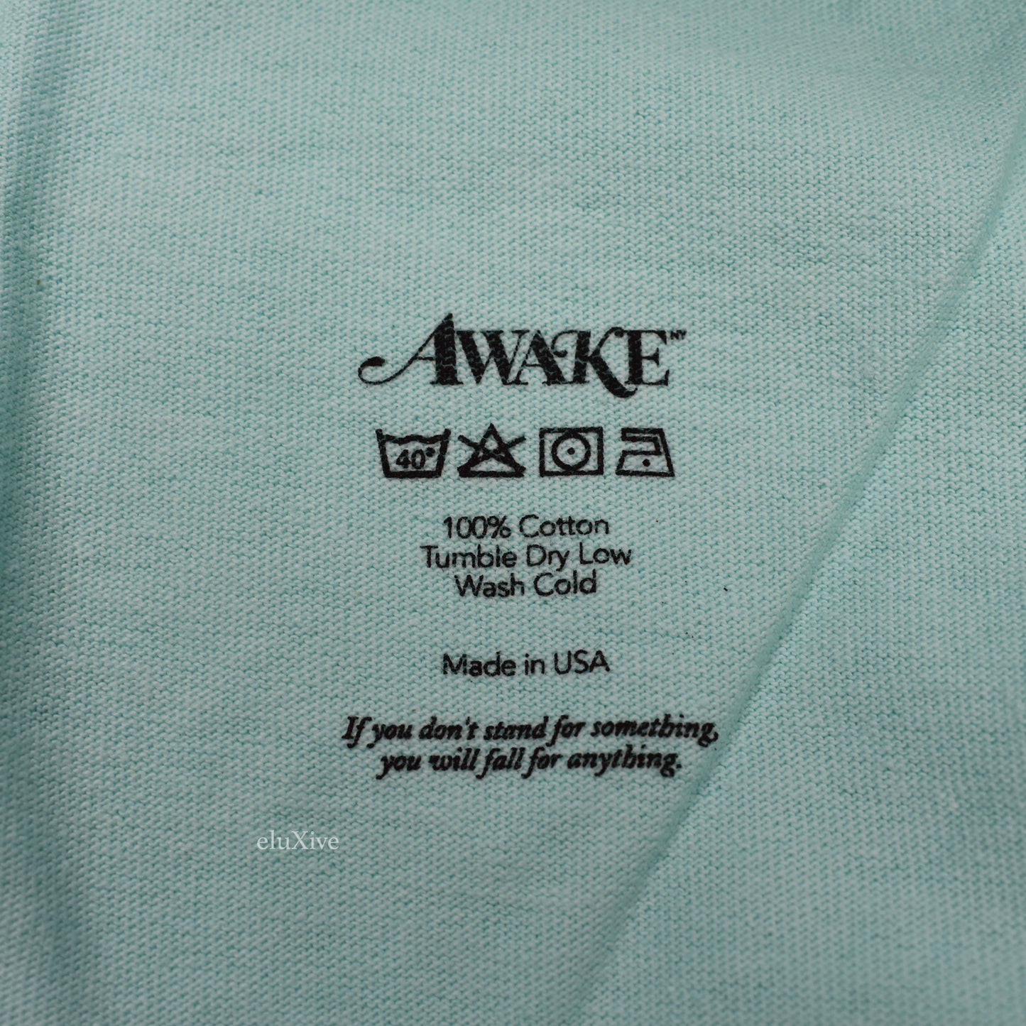 Awake NY - Aqua Metallic Logo T-Shirt