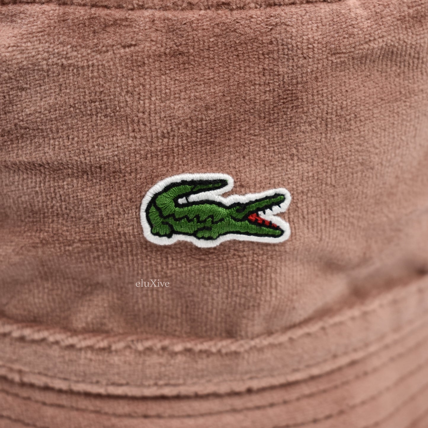 Supreme x Lacoste - Light Maroon Velour Crusher Hat