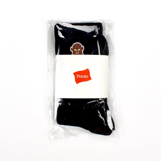 Imran Potato - Gerbil Embroidered Socks (Black)