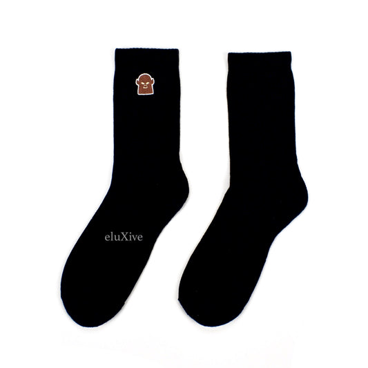 Imran Potato - Gerbil Embroidered Socks (Black)