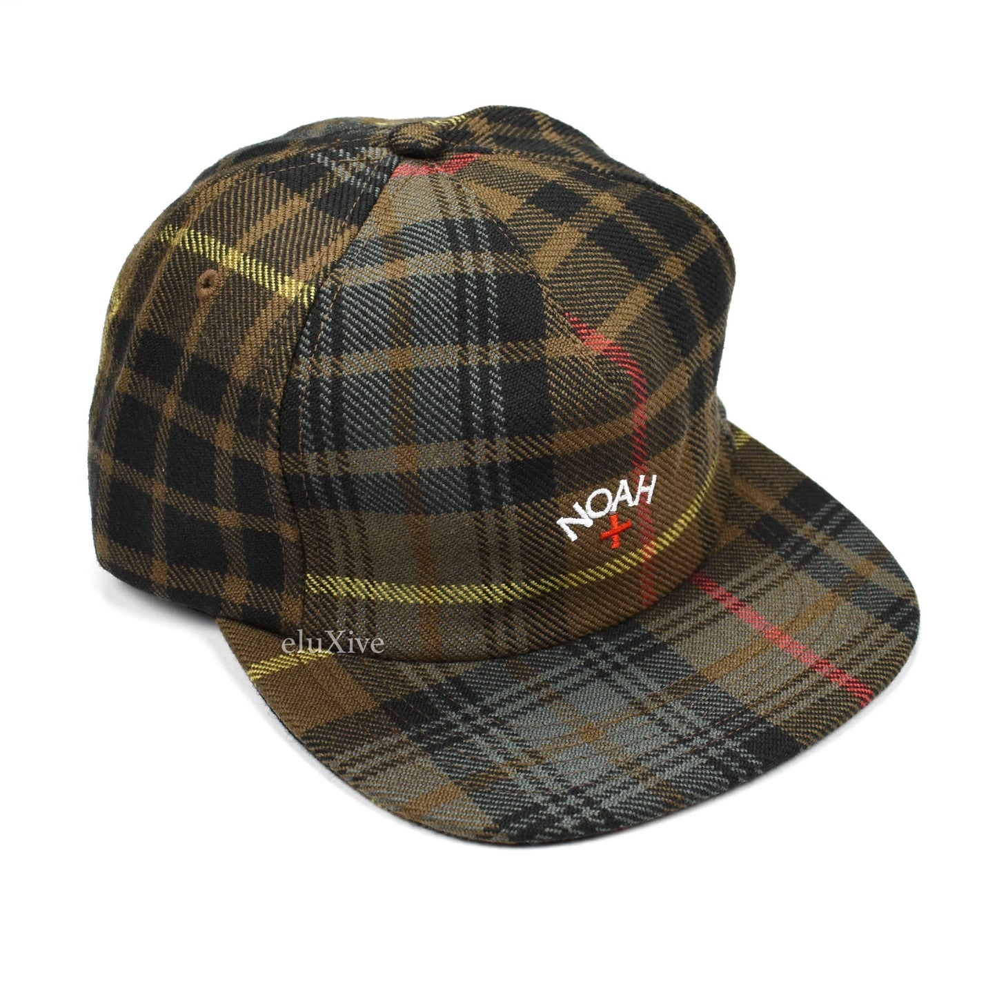 Noah - Tartan Wool Core Logo Hat (Khaki Plaid)