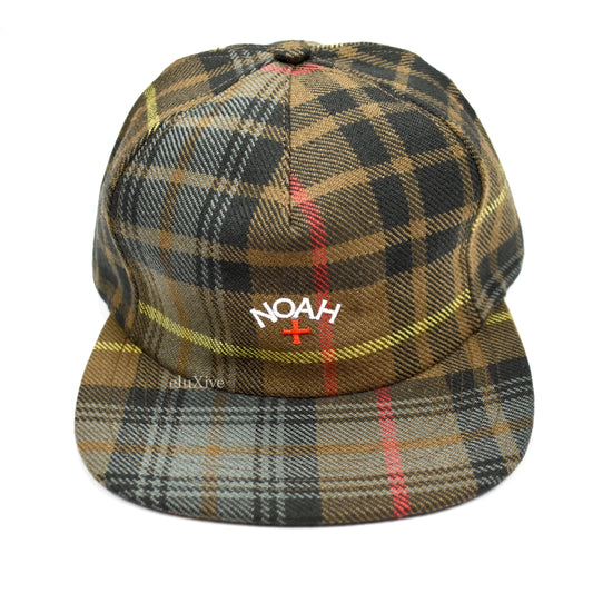 Noah - Tartan Wool Core Logo Hat (Khaki Plaid)