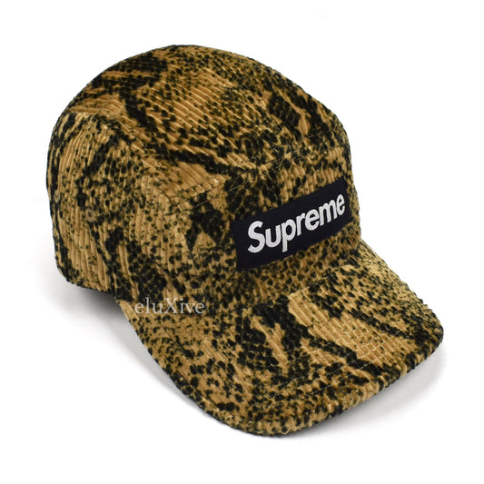 Supreme - Box Logo Snakeskin Corduroy Hat (Tan)