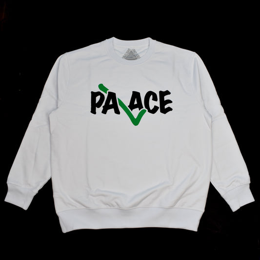 Palace - White Correct Logo Sweatshirt