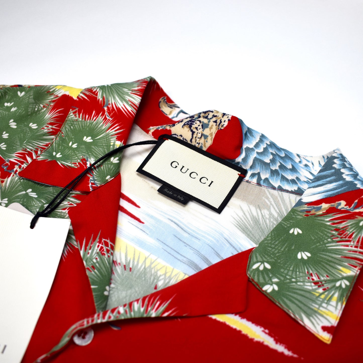 Gucci - Red Eagle Print Viscose Shirt