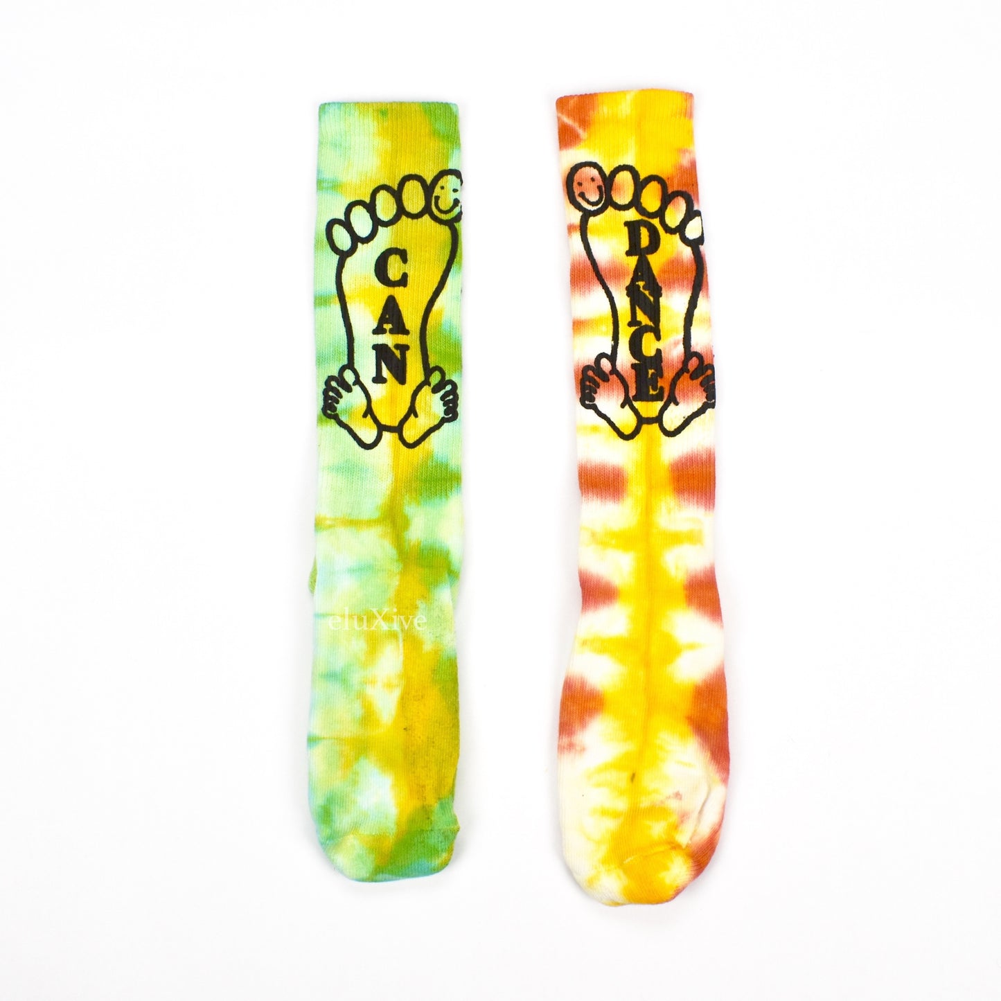 Online Ceramics - Still Dancing Rainbow Tie Dye Logo Socks