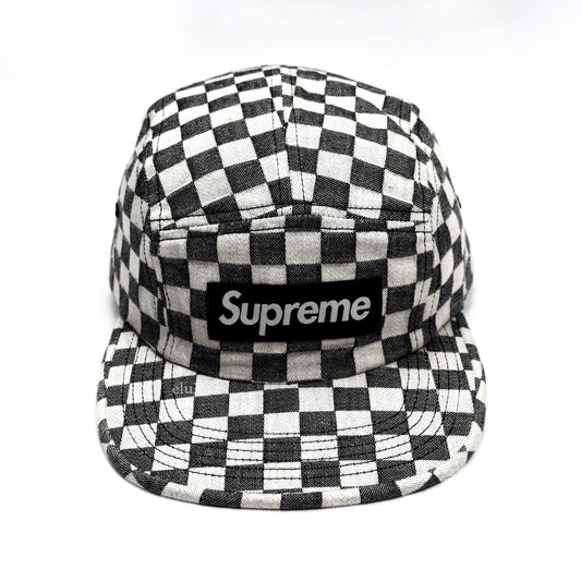Supreme - Black Box Logo Checkered Hat