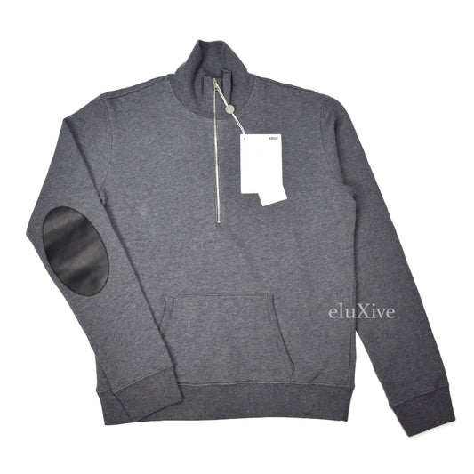 Maison Margiela - Gray 1/2 Zip Elbow Pad Sweatshirt