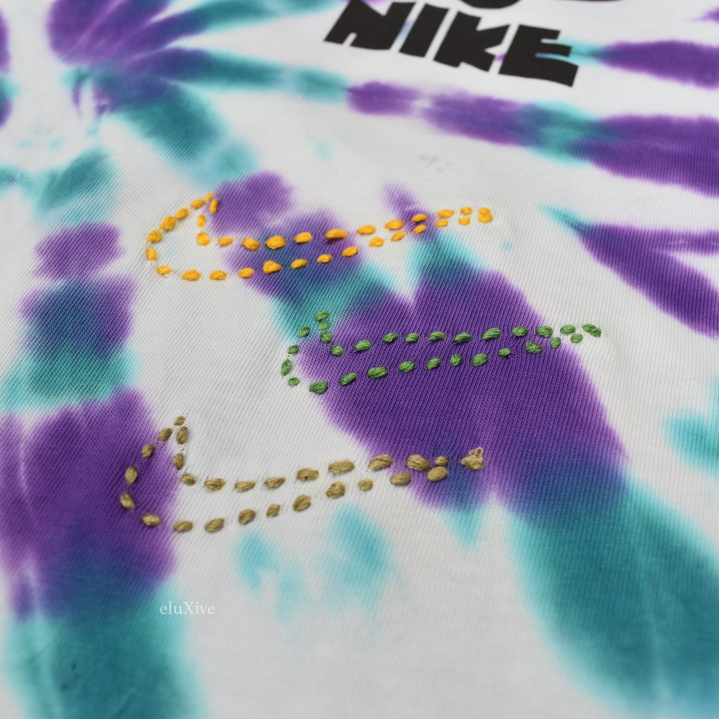 Nike - Tie-Dye Hand Embroidered Swoosh Logo T-Shirt
