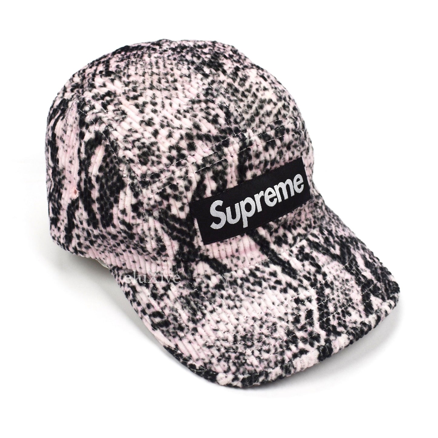 Supreme - Box Logo Snakeskin Corduroy Hat (Pink)