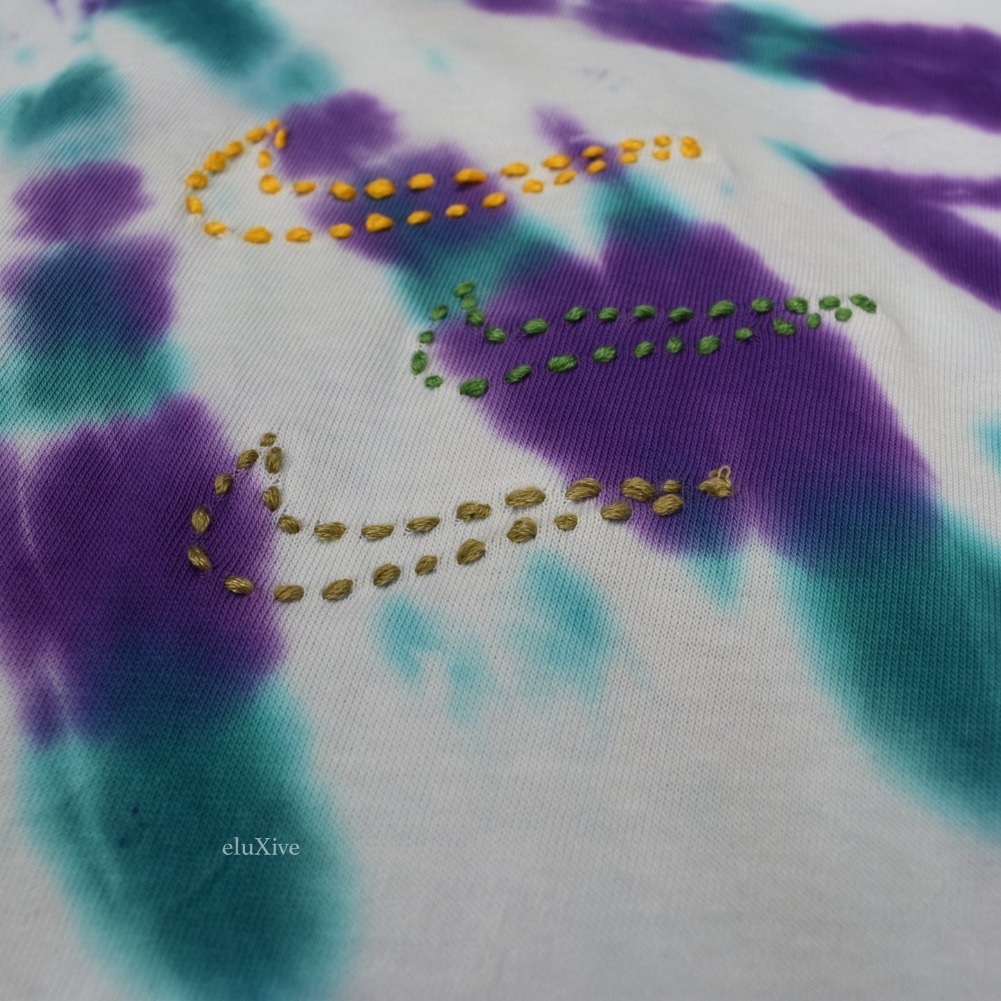 Nike - Tie-Dye Hand Embroidered Swoosh Logo T-Shirt