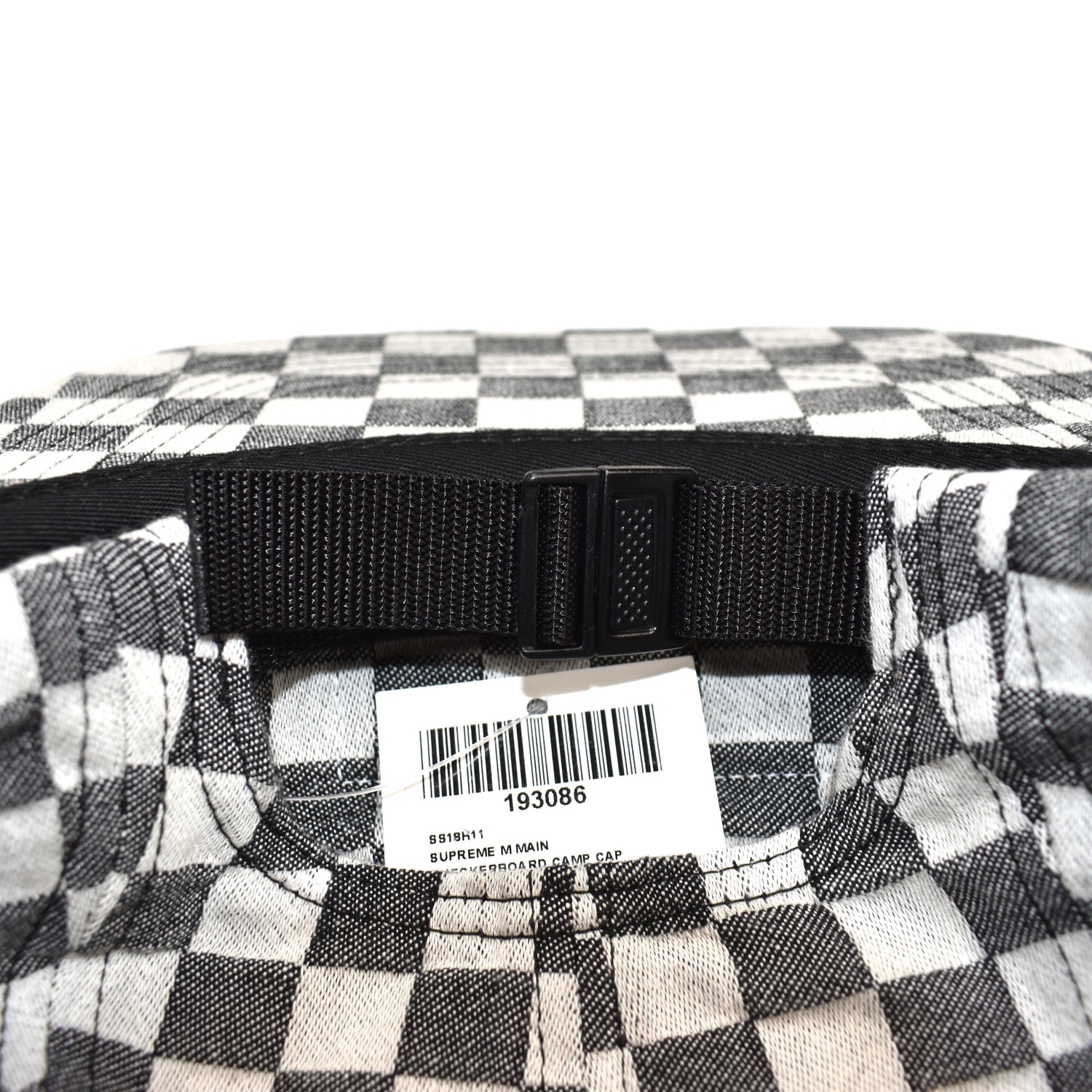 Supreme - SS18 Black / White Checkered Box Logo Camp Cap Hat – eluXive