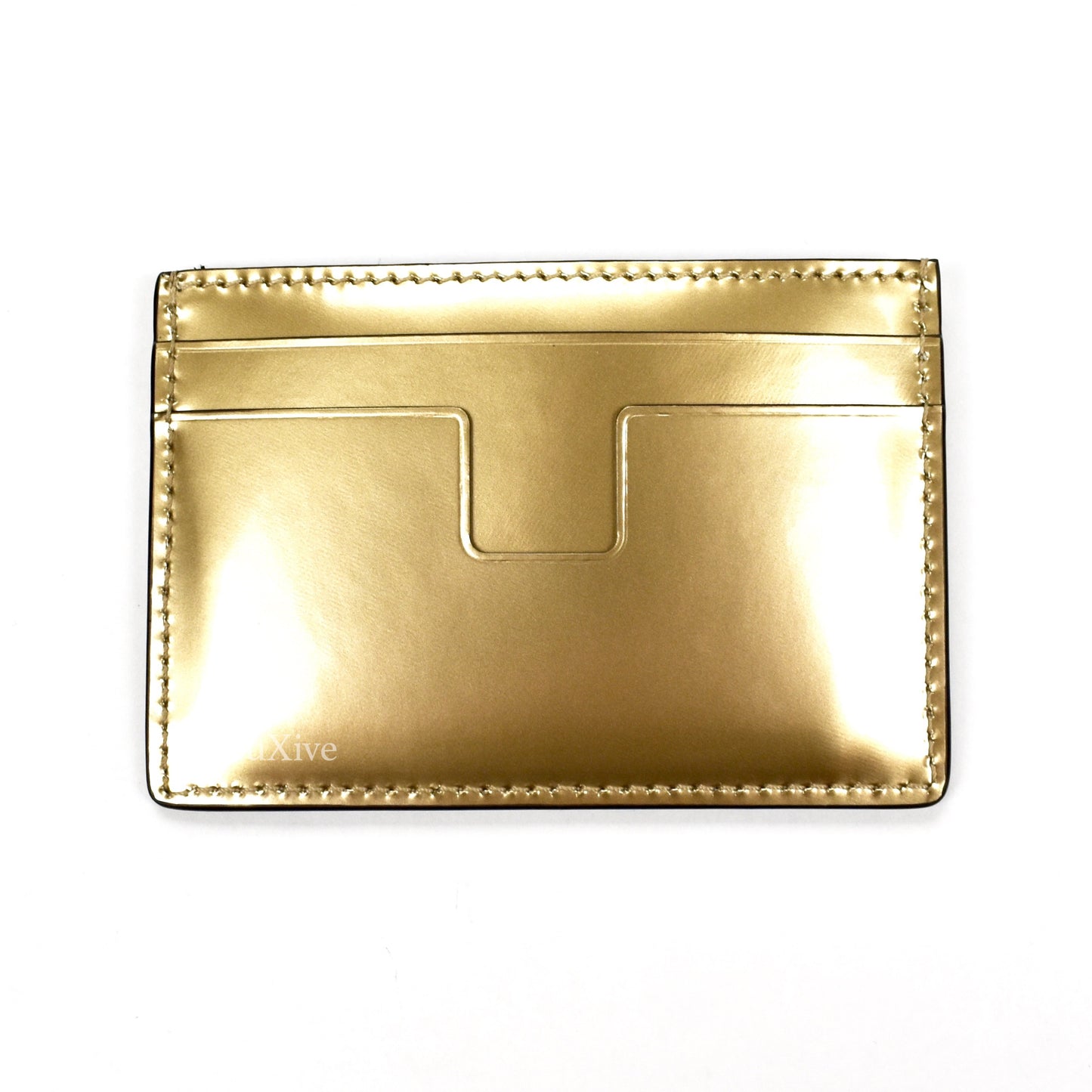 Tom Ford - Metallic Gold Leather Card Holder