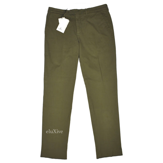 Barena - Olive Green Gabardine Twill Pants